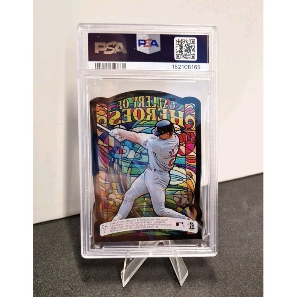 1998 Topps Gallery Mark McGwire Gallery of Heroes #GH7 PSA 9 Mint low pop RARE - Picture 2 of 2
